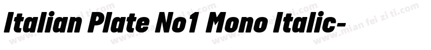Italian Plate No1 Mono Italic字体转换